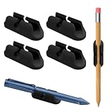 ANFAFFIA 4 soportes adhesivos para bolígrafos de pared, organizador de escritorio, soporte de silicona para portapapeles, rotuladores, accesorios de escritorio, suministros de oficina