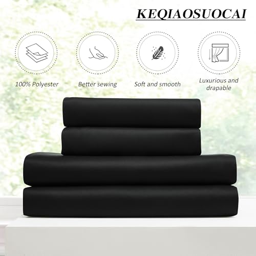 KEQIAOSUOCAI 80 Inch Wide Black Pinch Pleated Curtains 80 x 102, Thermal Insulated Noise Cancelling Living Room Office Drapes 102 Inches Long, Patio Sliding Glass Door Window Curtain 2 Panels by KEQIAOSUOCAI - Image 5