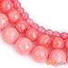 GEM-Inside Pink Jade Gemstone Loose Beads Energy Power Beads for Jewelry Making 6mm Round Faceted 15 Inches