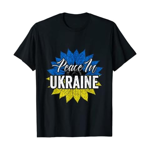 I Stand With Ukraine Support Peace To Ukraine Ukrainian Flag T-Shirt Cover