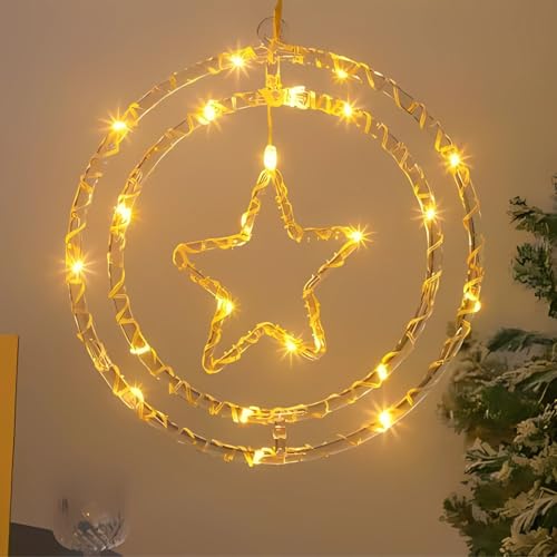 One94Store Ring Star Neon Sign Light | Warm White LED Neon Sign f...