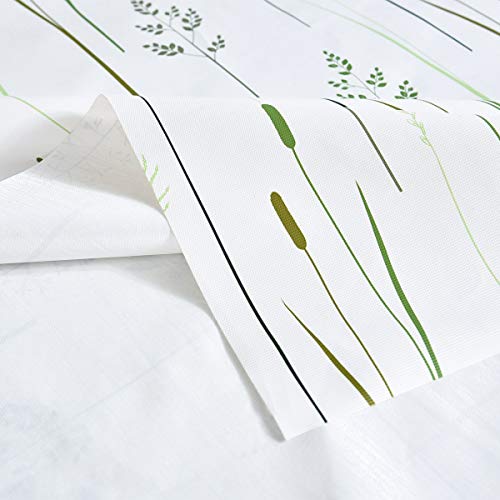 Lohascasa Vinyl Oilcloth Tablecloth Rectangle Heat Resistant/Oil-Proof Wipeable Thick Pvc Plastic Long Oblong Tablecloths For Spring Outside Picnic - Grass Ivory White 54 X 84 Inch #TOP5