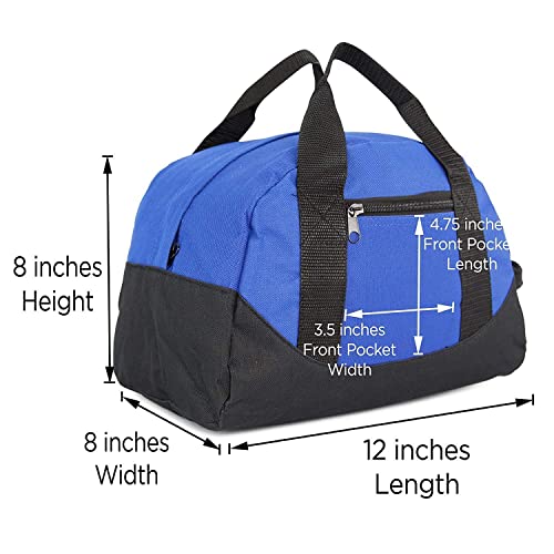 12" Duffel Duffle Travel Sports Gym Bags Mini Carry-on Luggage Small Supply Bag (Royal)4