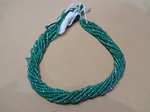Green Onyx perles rondelles facettées 5mm pierre naturelle pour création de bijoux