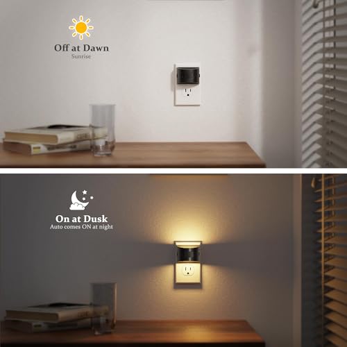 Image of JandCase Motion Sensor Night Light, Night Lights Plug into Wall, Dusk to Dawn Sensor Nightlight with Motion Activated, 30 /60 /100lm Brightness Dimmable, 3000K Warm White, for Kids Bedroom Hallway