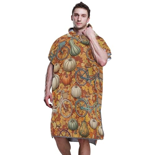 Serviette à capuche poncho de surf adulte peignoir à langer de plage homme - 6