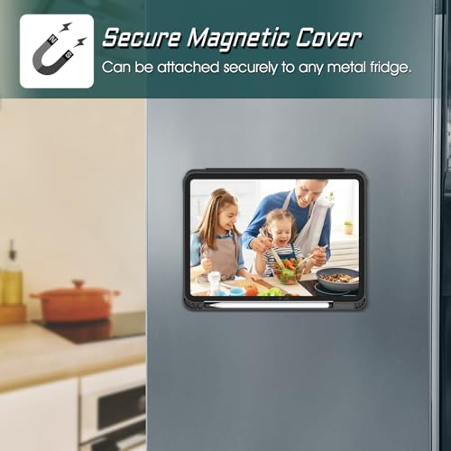 Fintie Magnetic Stand Case for iPad Pro 11-inch (M5) 2025 / (M4) 2024 - Multiple Angles Shockproof Rugged Soft TPU Cover with Pencil Holder, Auto Wake/Sleep, Black by FINTIE - Image 3