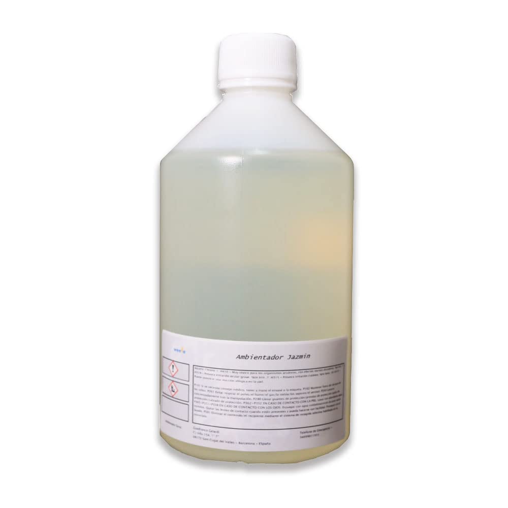 Ambientador Profesional para Oficina, Tienda, Hotel, Hogar. Difusor de Aroma, Dispensador de Fragancia Duradero.hasta 100 mq, Perfume Jazmin 500 ml