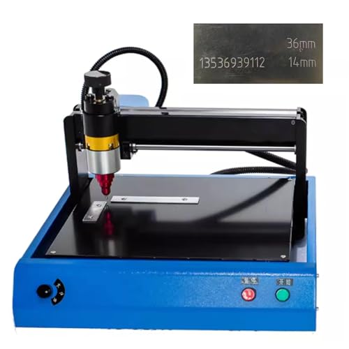Máquina de marcado eléctrica, grabador rotativo de punteos, DSP de 32 bits, 400 W, aguja de 200 x 150 mm para etiquetas de perro, etiquetas de nombre, talleres pequeños y estudios