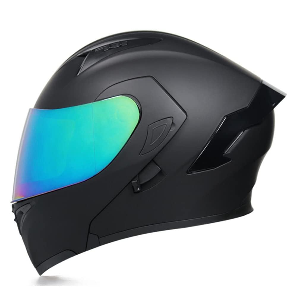 Full Face Flip Up Motorcycle Modular Helmet Integrated Motorbike Dual Visor for Adults Men Women Moped Street Racing DOT Approved — view 7