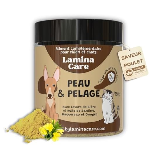 Lamina Care - Remède Anti Demangeaison Chien avec Levure de Biere Chien et Huile de Poisson Chat, Solution Naturel Anti Demangeaison Chat et pour Une Peau Saine et Un Pelage Brillant avec Fish Oil