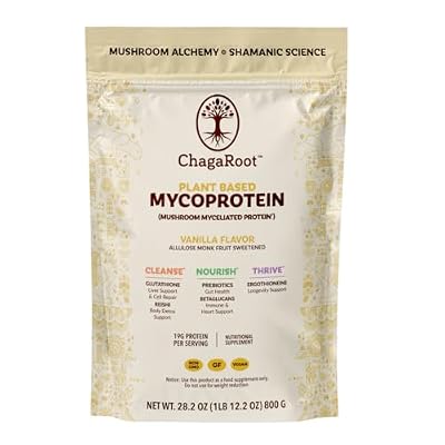 Lakanto Classic Monk Fruit Sweetener with Erythritol 1 lb and ChagaRoot MycoProtein Mushroom Protein Powder Vanilla 1.76 lb