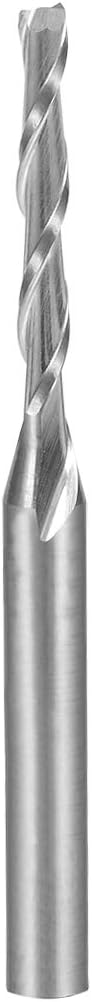 uxcell 1/8" Shank 1.5mm x 12mm Carbide End Mill CNC Router Bits 2 Flute Milling Bit for Acrylic PVC MDF Wood
