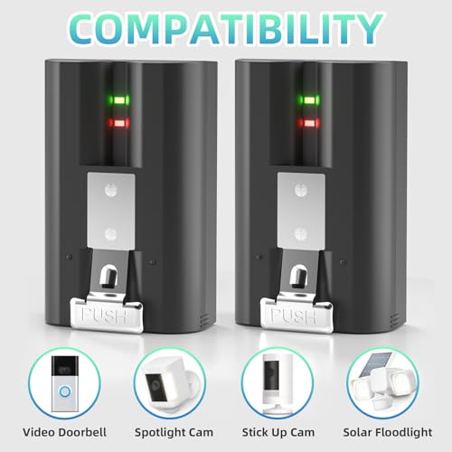 E EGOWAY 2-Pack Ring Batteries Replacement with Charger Station, 6400mAh - image 2