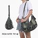 Imagen de Jywmsc Denim Monedero para Mujer Retro Jean Crossbody Bolso Tachonado Bolso de Hombro Casual Hobo Bolso Tote