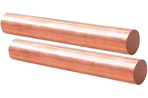 2Pcs Pure Copper Round Rods for Metal Crafts and Hobbies - 3/16"...