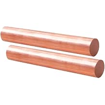 2Pcs Pure Copper Round Rod 1/8"3mm Dia 7.87" Length Bare Copper Cu Metal Rod for Metal Craft Hobbies