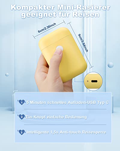 Electric Leg Shaver For Women, Yblntek Cordless Lady's Shaver, Womens' Electric Razor For Legs And Arms, Womens Body Hair Removal Trimmer, Waterproof Wet &Dry Shaver, Usb Rechargeable #TOP4