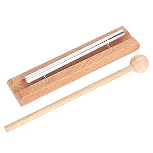 Chime Xylophone en Aluminium pour Enseignants, Maillet en Bois, Thérapie Sonore, Méditation pour Amateurs de Musique, Métal et Hêtre
