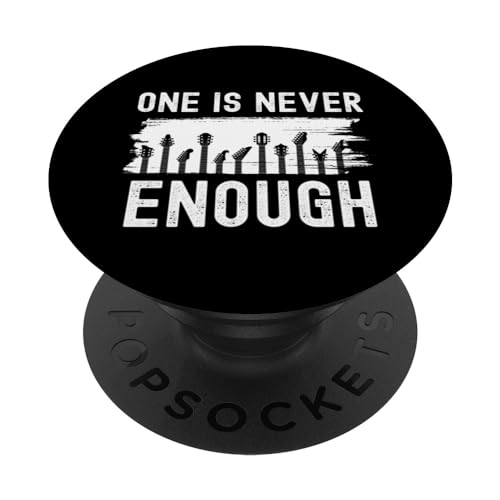 One is never enough divertido guitarrista fan guitarra coleccionista PopSockets PopGrip Intercambiable