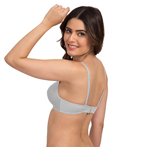 Image of Tweens - Heavily Padded Semi Push-Up Bra - Polyamide Fabric - 3 /4th Coverage, Wireless, Multiway Straps, Seamless - Everyday T-Shirt Bra