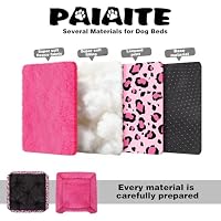 Rectangle Washable Dog Bed for Large, Medium & Small Dogs – Soft Calming Puppy Beds, Durable Warm Pet Sofa with Non-Slip Bottom for Indoor Use.Pink S Size (18.9"x18.9"x6.3") — image 6