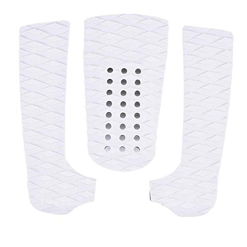 Estera de Tabla de Surf EVA Almohadilla de Tabla de Surf Antideslizante Tracción Sup Cubiertas de Barcos Kayaks Tablas de Remo de pie(White)