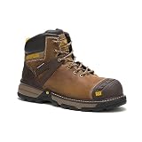Caterpillar Excavator Superlite Waterproof Soft Toe Work Boot Men Dark Beige