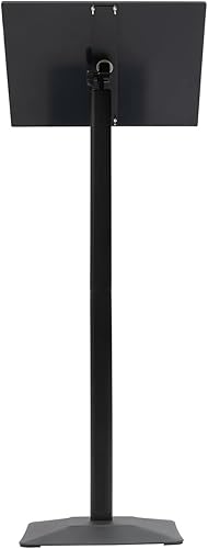 Miniatura 8 de Podio para hablar en el suelo, parte superior inclinada, fácil montaje (negro 1)