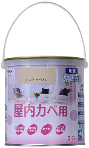 アサヒペン NEW水性インテリアカラー屋内カベ 0.7L エルクベージュ