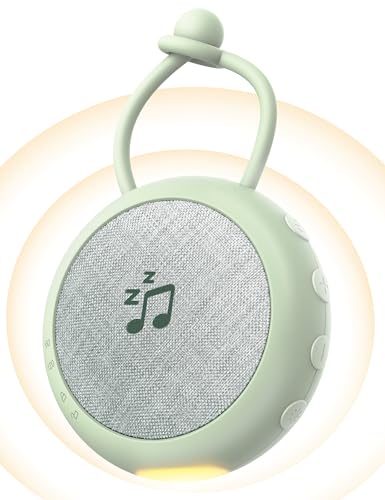 Image of Sympa Portable Sound Machine Baby, Sound Machine Portable with 10 Natural Soothing Sounds for Adult, Portable White Noise Machine Baby with Night Light for Sleep Aid & Travel, Noise Canceling, Green