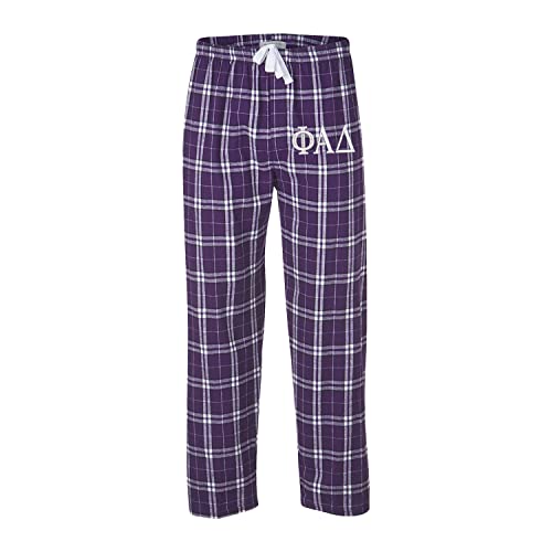 Phi Alpha Delta Flannel Pajama Pants - Embroidered Phi Ad Law Fraternity Sleepwear Pj Bottoms