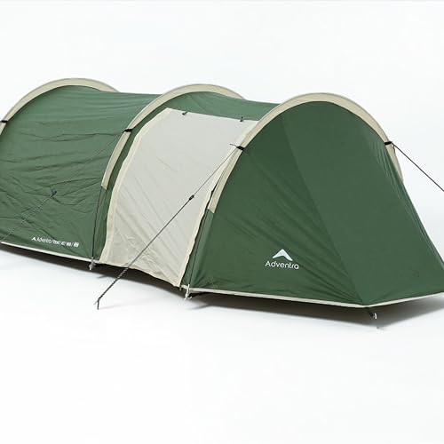 Image of 4 Person Camping Tent | Waterproof 1200mm | Ventilation Windows |Portable | ET1104 | Green