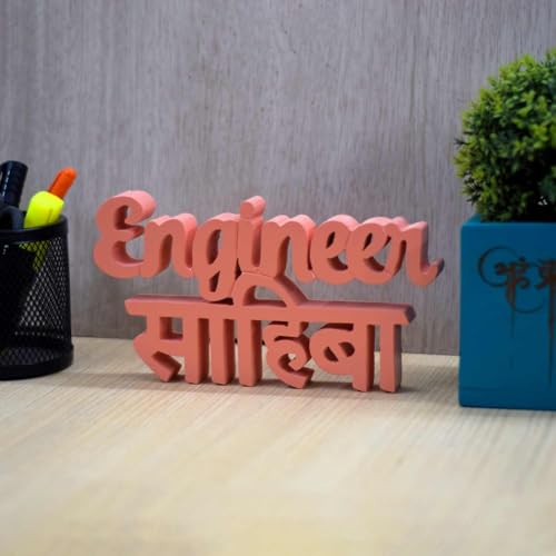 Image of NUKKAD TALES Engineer Sahiba Peach Fancy Decoration Showpiece Home Decor Items for Bedroom Living Room Decoration Items Book Shelf Decor Birthday Gift Items Gift for Dance Lovers