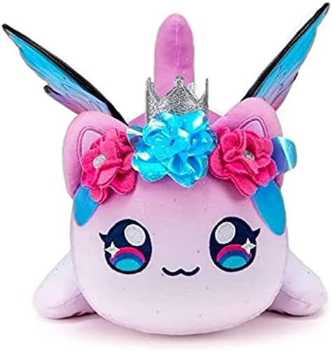 AOOPOO Meemeows Cat Plushie, Aphmau Meemeows Cat Food Plush Merch, Aphmau Cat Mee Meow Plush, Cute Anime Cartoon Cat Stuffed Animal Figure Toy Plush Pillow Gift for Fans Kids