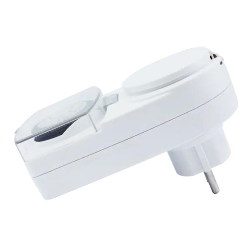 Enchufe con temporizador 24horas blanco, mecánico, exterior, 16A 250V~ 2P+E