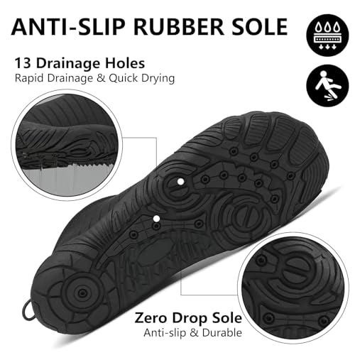 Image of Mishansha Womens Mens Water Swim Shoes Wide Toe Box Barefoot Shoes US Size 5.5-13.5 Women / 3-11.5 Men