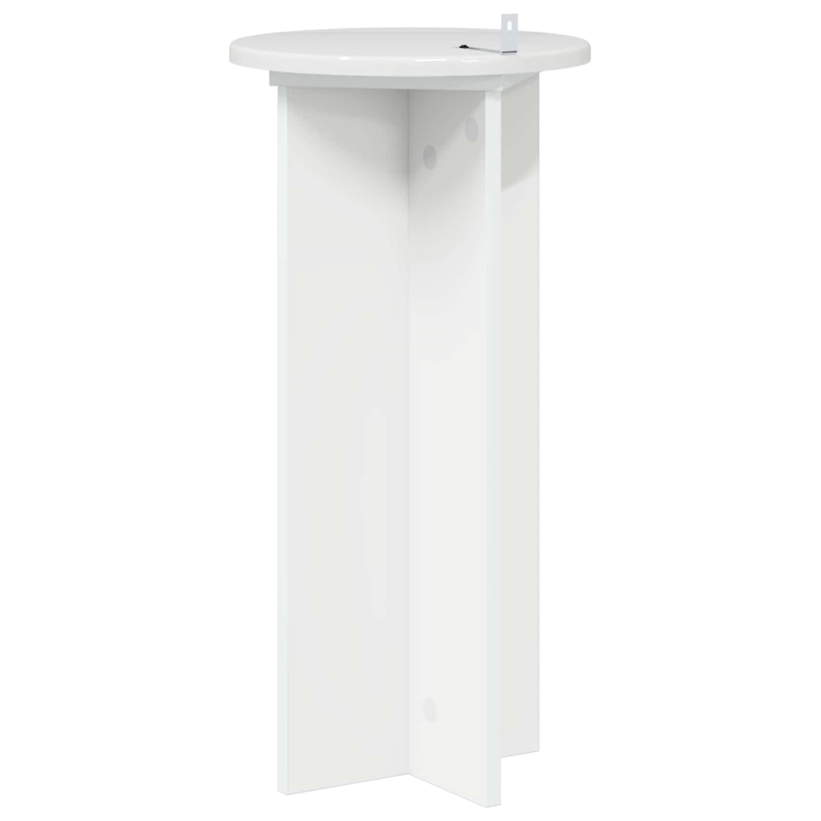 Stojak na rośliny, zestaw 2 szt., wysoki połysk, biały, 60 cm | Materiał drewnopochodny, nowoczesny, minimalistyczny, do doniczek wewnątrz, łatwy montaż
