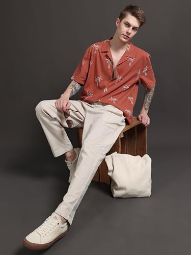 Image of StitchX Men's Airport Look Textured Seersucker Cotton Jogger Trousers S-4XL