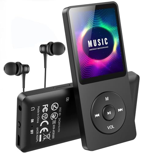 AGPTEK MP3�v���[���[ 64GB A02 �u���b�N