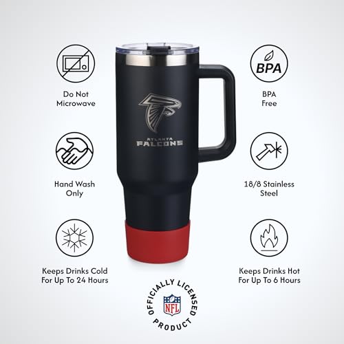 Image of The Memory Company Officially Licensed NFL - Atlanta Falcons 46oz Game Day Tumbler with Laser Engraved Team Logo