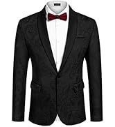 COOFANDY Giacca Uomo Elegante Con Stampa Paisley - Blazer Retro Jacquard Per Cerimonie - Foto 3