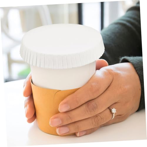 Couvercles en papier blanc pour gobelets de café au bureau et réunion d'équipe - 3