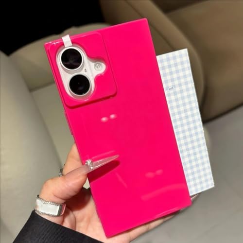 Coque silicone souple antichoc pour iPhone 15 Plus rose à angle droit