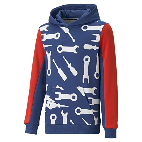 PUMA Kids' BMW M Motorsport Hoodie, Pro Blue-M Color, 6