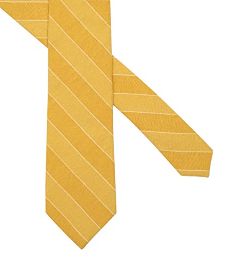 Image of BELLUNO Men's 2.5 inch Skinny Solid Cotton Linen Ties