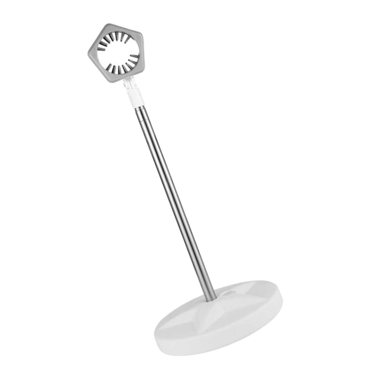 Haartrocknerständer aus Edelstahl, Weiß, Verstellbar 50-106 cm