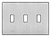 Lutron Fassada 3 Gang Wallplate for Toggle-Style Dimmer and Switches, FW-3-SS, Stainless Steel (1-Pack)