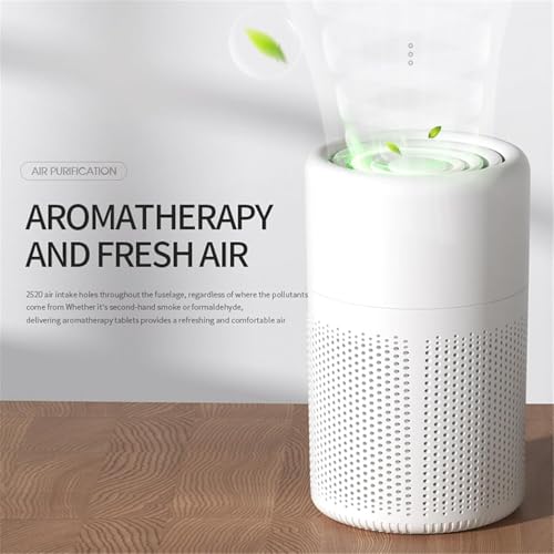 Image of Smart Mini Air Purifier for Home | True HEPA Air Cleaner for Rooms up to 300 Sq Ft Coverage | Removes Dust, Pollen, Smoke & Odors | Portable Air Purifier for Bedroom, Office (Replacement Filter)