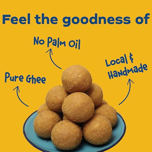 GO-DESi-Besan-Ladoo-200-grams-with-Diya-Made-with-Pure-Ghee-Diwali-gifts-for-family-and-friends-Diwali-gift-hampers-Desi-Fun-Diwali-Gift-Hamper